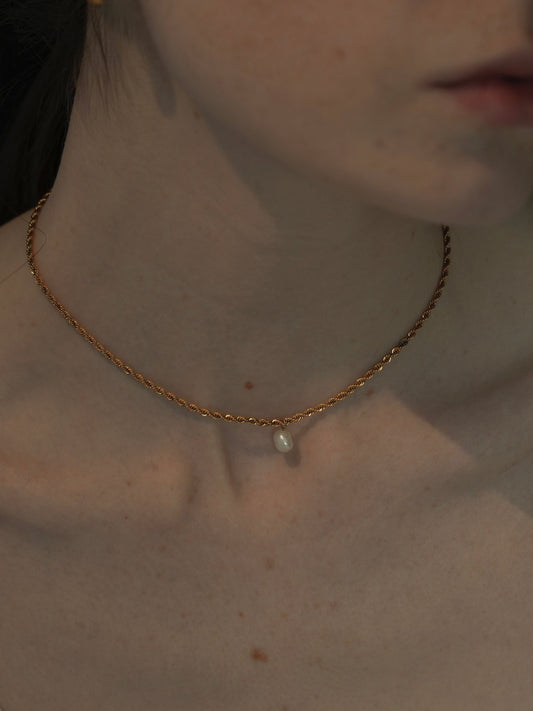 Pearl chain choker / 316L(金属アレルギー対応)