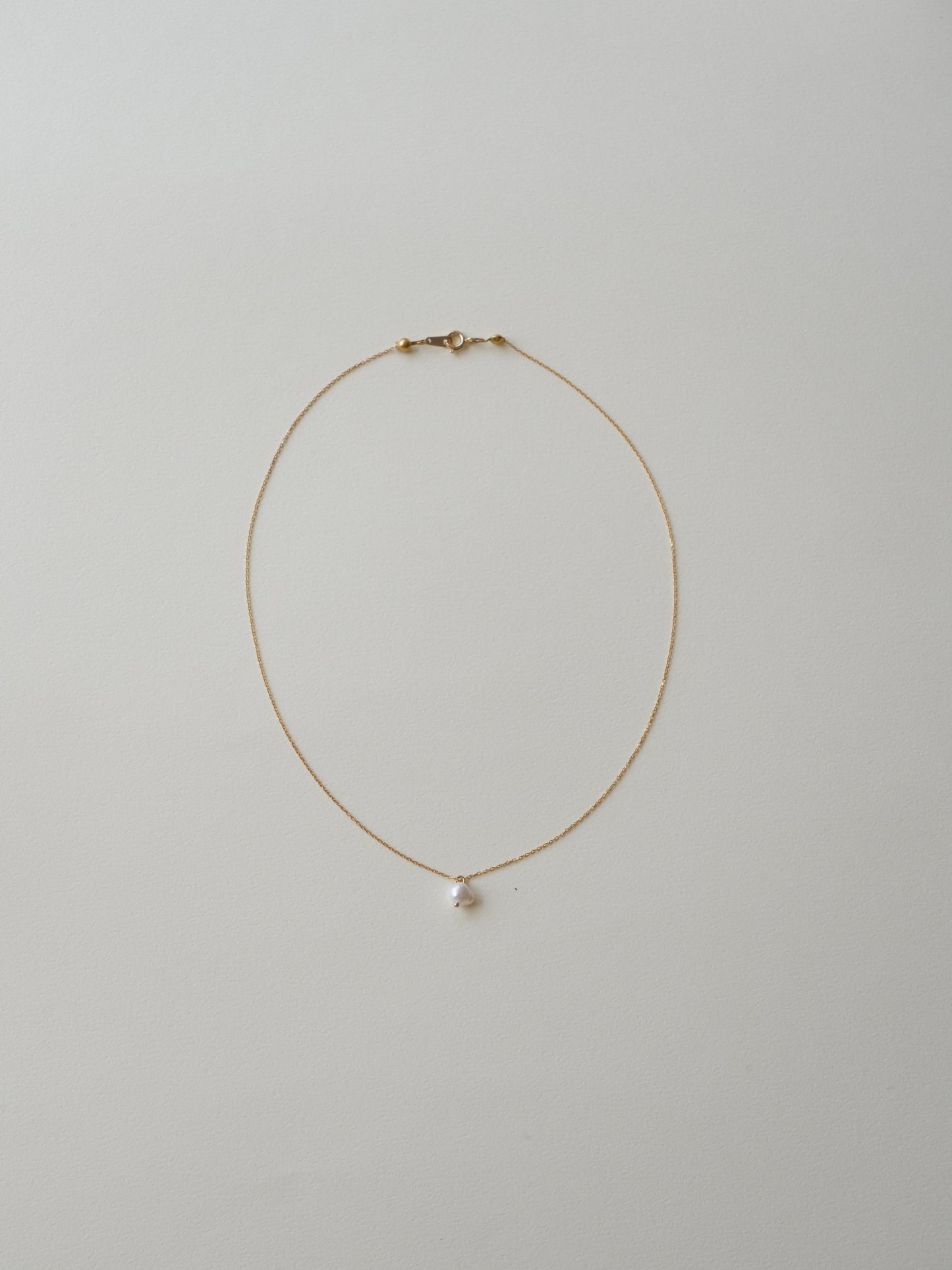 pearl mince chain necklace / 316L(金属アレルギー対応)